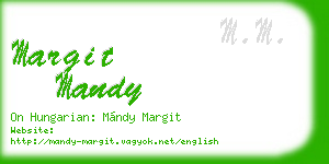 margit mandy business card